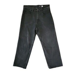 Volcom Billow Jeans Men's size 31 Black Loose Fit Baggy Wide Leg Casual